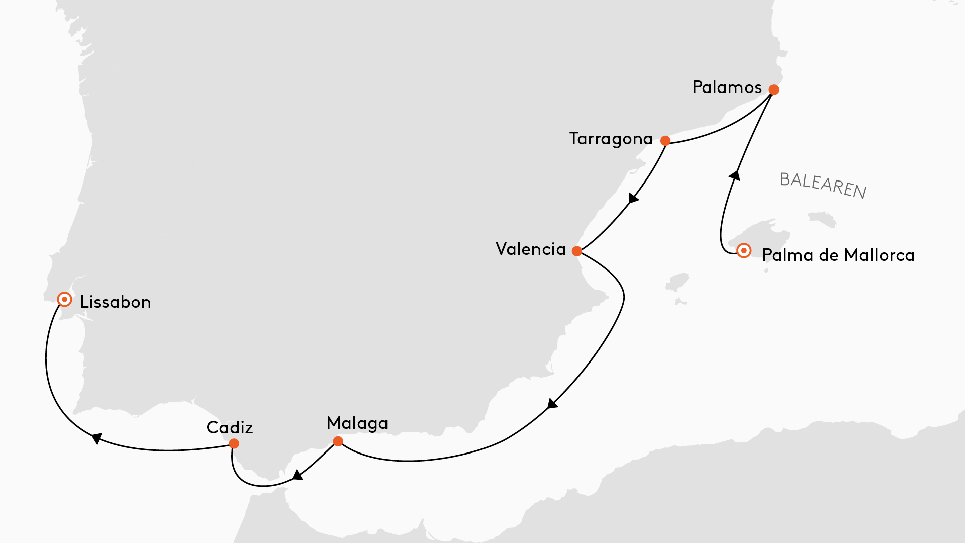 St�dtehopping im S�den Europas