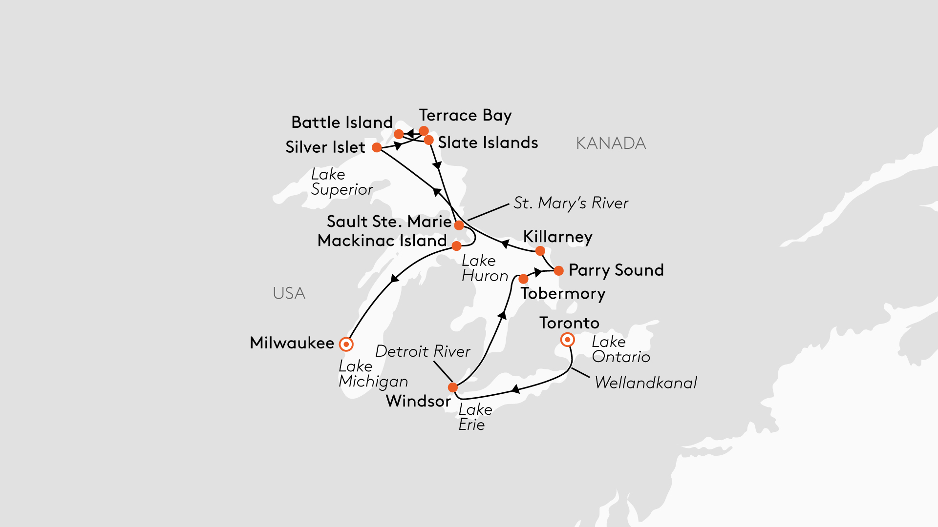 Great Lakes: Unvergessliche Erlebnisse auf allen fÃ¼nf GroÃ?en Seen